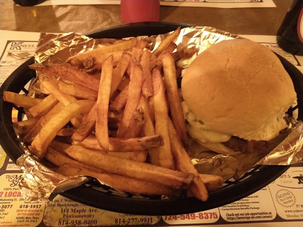 Blue Cheese Burger and Fries