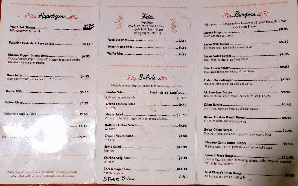 Dirty Ehrma's Cornerside Tavern Menu image 3